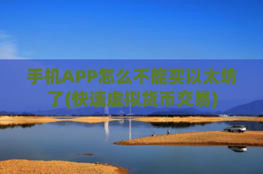 手机APP怎么不能买以太坊了(快速虚拟货币交易)