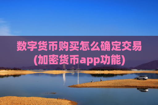 数字货币购买怎么确定交易(加密货币app功能)