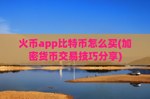 火币app比特币怎么买(加密货币交易技巧分享)