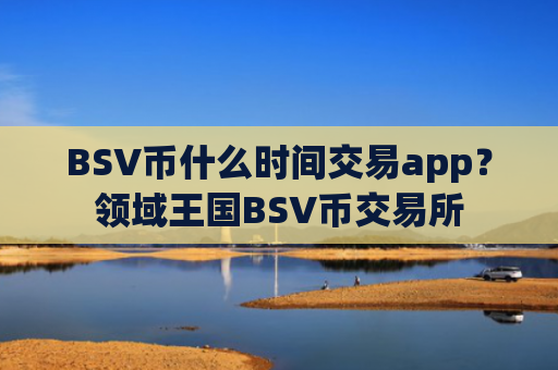 BSV币什么时间交易app？领域王国BSV币交易所
