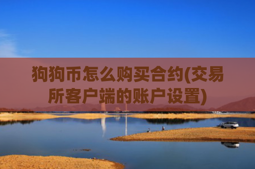 狗狗币怎么购买合约(交易所客户端的账户设置)