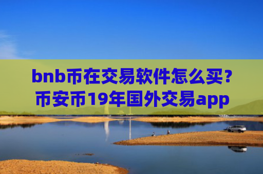 bnb币在交易软件怎么买？币安币19年国外交易app