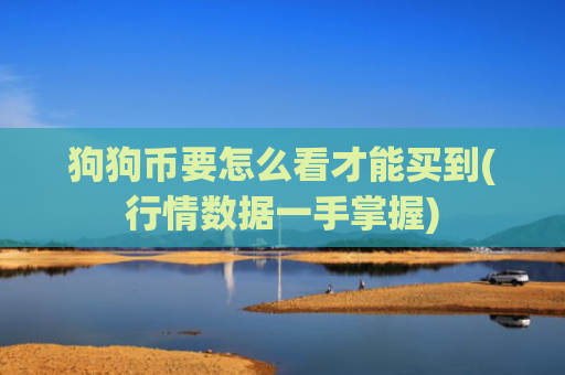 狗狗币要怎么看才能买到(行情数据一手掌握)