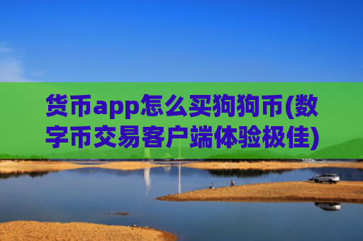 货币app怎么买狗狗币(数字币交易客户端体验极佳)