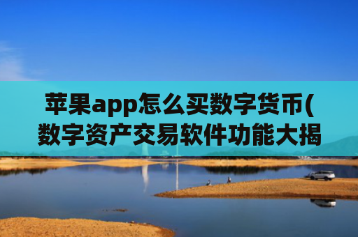 苹果app怎么买数字货币(数字资产交易软件功能大揭秘)