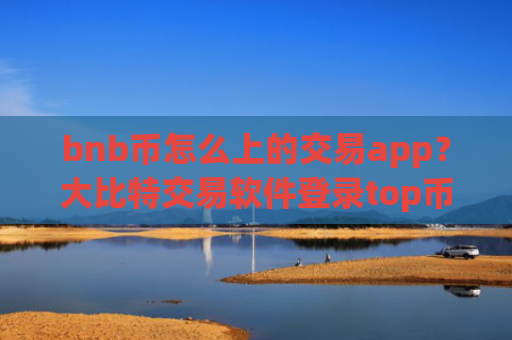 bnb币怎么上的交易app？大比特交易软件登录top币安币