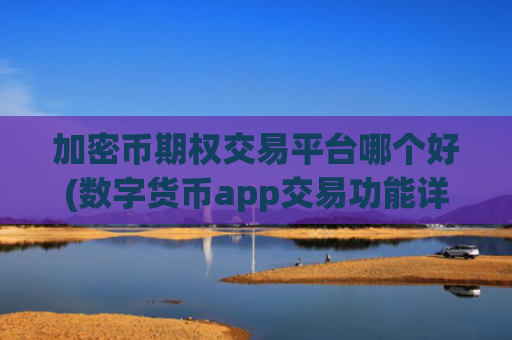 加密币期权交易平台哪个好(数字货币app交易功能详解)