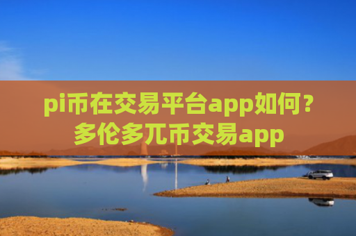 pi币在交易平台app如何？多伦多兀币交易app