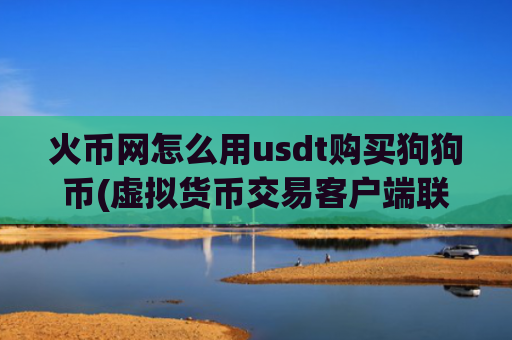 火币网怎么用usdt购买狗狗币(虚拟货币交易客户端联盟)