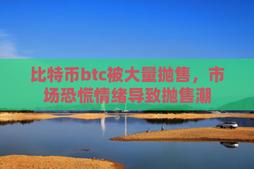 比特币btc被大量抛售,市场恐慌情绪导致抛售潮