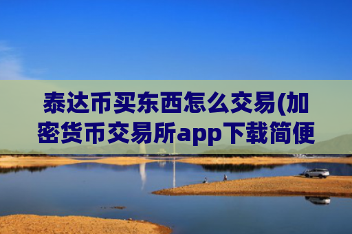 泰达币买东西怎么交易(加密货币交易所app下载简便)