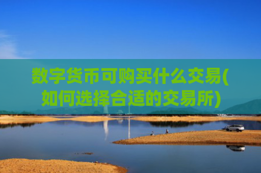 数字货币可购买什么交易(如何选择合适的交易所)