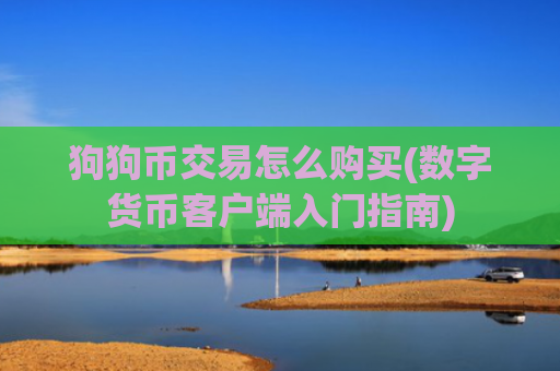 狗狗币交易怎么购买(数字货币客户端入门指南)