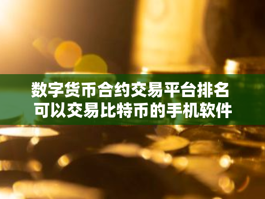 数字货币合约交易平台排名 可以交易比特币的手机软件