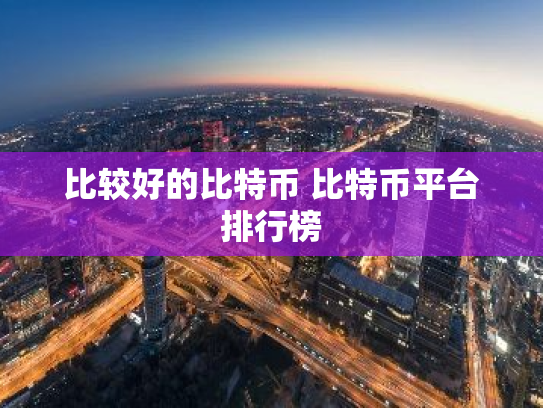 比较好的比特币 比特币平台排行榜