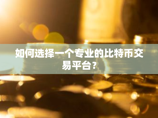 如何选择一个专业的比特币交易平台?