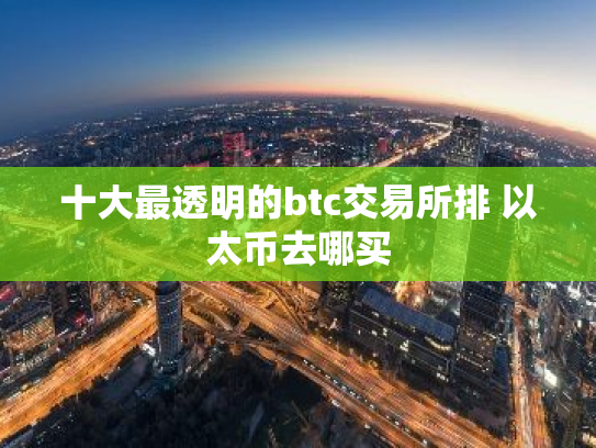 十大最透明的btc交易所排 以太币去哪买